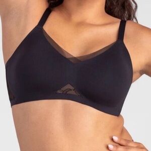 HONEYLOVE Black Lace Crossover Bra 3x 44 DD/E NWT Removable Pads